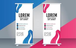 abstract roll up banner standee design template vector