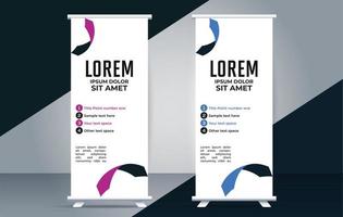 abstract roll up banner standee design template vector