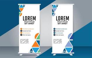 abstract roll up banner standee design template vector