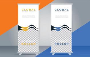 roll up standee banner design display standee for presentation purpose vector