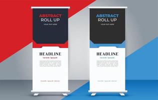 professional business roll up  standee template design vector