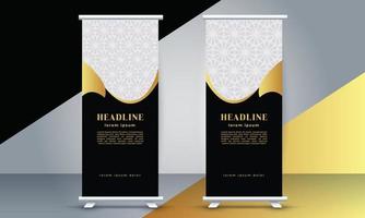 golden vector unique business roll up template