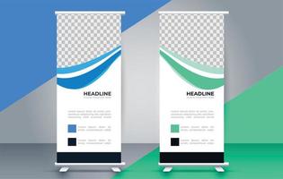 creative professional business roll up stand banner template design vector