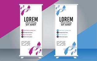 abstract roll up banner standee design template vector