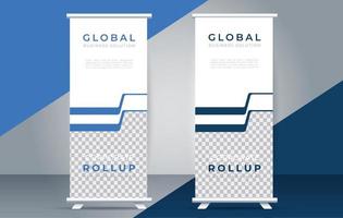 roll up standee banner design display standee for presentation purpose vector
