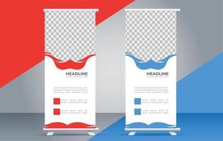 creative professional roll up banner design vector