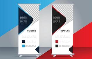 creative professional roll up banner design vector