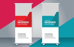 Modern roll up standee design template. flyer. pull up. presentation. brochure. poster. advertisement vector