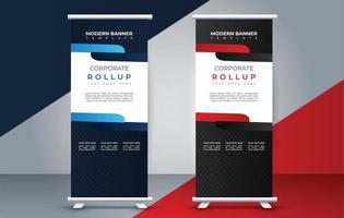 Modern roll up standee design template. flyer. pull up. presentation. brochure. poster. advertisement vector