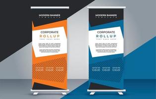 Modern roll up standee design template. flyer. pull up. presentation. brochure. poster. advertisement vector