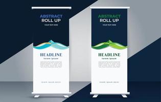 professional business roll up  standee template design vector