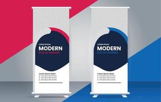 modern creative Roll up banner design template vector