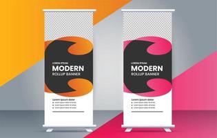 modern creative Roll up banner design template vector