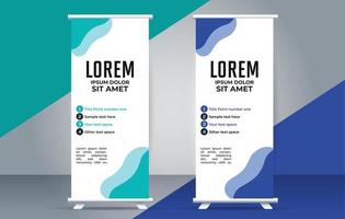 abstract roll up banner standee design template vector