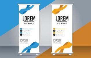 abstract roll up banner standee design template vector