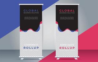 roll up standee banner design display standee for presentation purpose vector