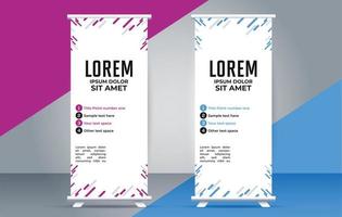 Modern roll up banner design template. flyer. pull up. presentation. brochure. poster. advertisement. vector