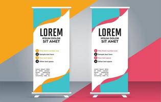 Modern roll up banner design template. flyer. pull up. presentation. brochure. poster. advertisement. vector