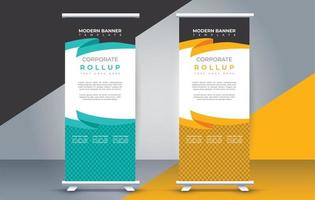 Modern roll up standee design template. flyer. pull up. presentation. brochure. poster. advertisement vector