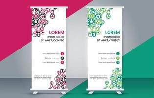 Modern roll up banner design template. flyer. pull up. presentation. brochure. poster. vector