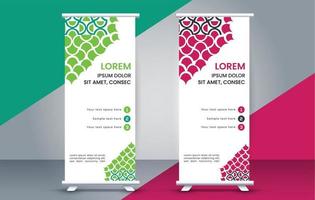 Modern roll up banner design template. flyer. pull up. presentation. brochure. poster. vector