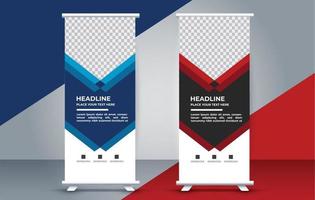 creative professional business roll up stand banner template design vector