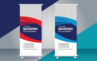 modern creative Roll up banner design template vector