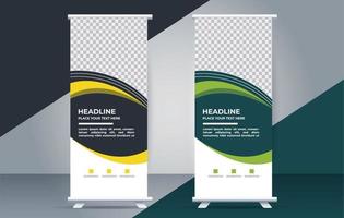 creative professional business roll up stand banner template design vector