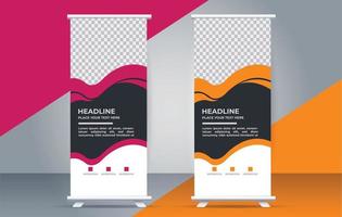 creative professional business roll up stand banner template design vector