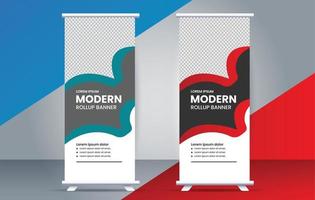 modern creative Roll up banner design template vector