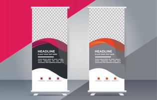 creative professional business roll up stand banner template design vector