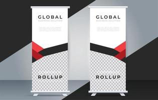 roll up banner template display standee for presentation purpose vector