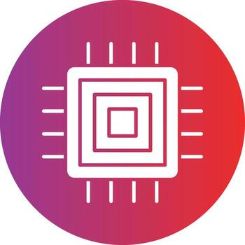 Vector Design Microprocessor Icon Style