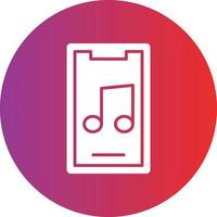 vector diseño móvil música aplicación icono estilo