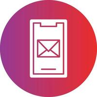 vector diseño móvil correo icono estilo