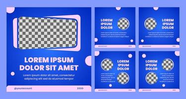 set of carousel template bundles for social media posts vector