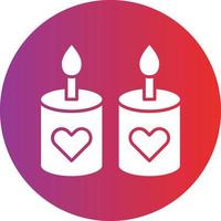 Vector Design Wedding Candle Icon Style