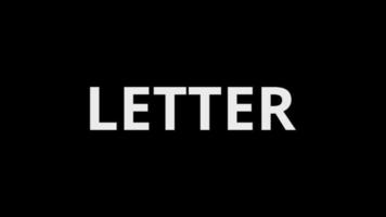 Letter text animation free video for Social Media