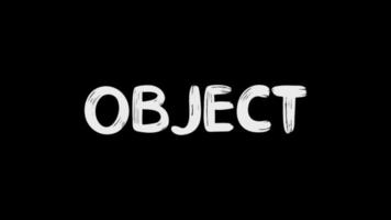 Object text animation free video for Social Media