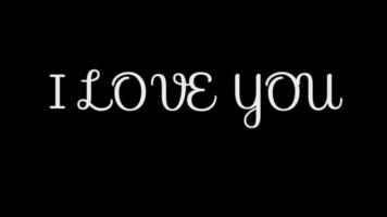 I love you text animation free video for Social Media