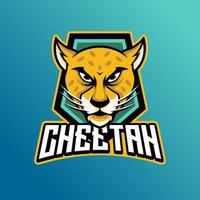 Mascot of Cheetah that is suitable for e-sport gaming logo template vector