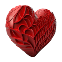 Valentines Day 3d Stereo Love Red Heart png