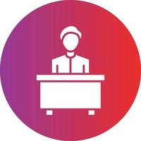 Vector Design Reception Desk Icon Style