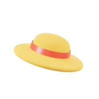 3d minimal le rendu chapeau de paille png