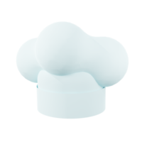 3d minimal rendering chef hat png