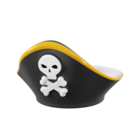 3d mínimo representación pirata sombrero png