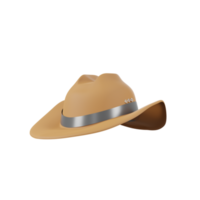 3d mínimo representación vaquero sombrero png