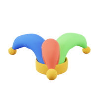 3d minimal rendering clown hat png