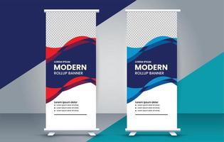 modern creative Roll up banner design template vector