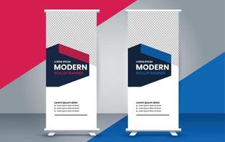 Modern roll up standee design template. flyer. pull up. presentation. brochure. poster. advertisement vector